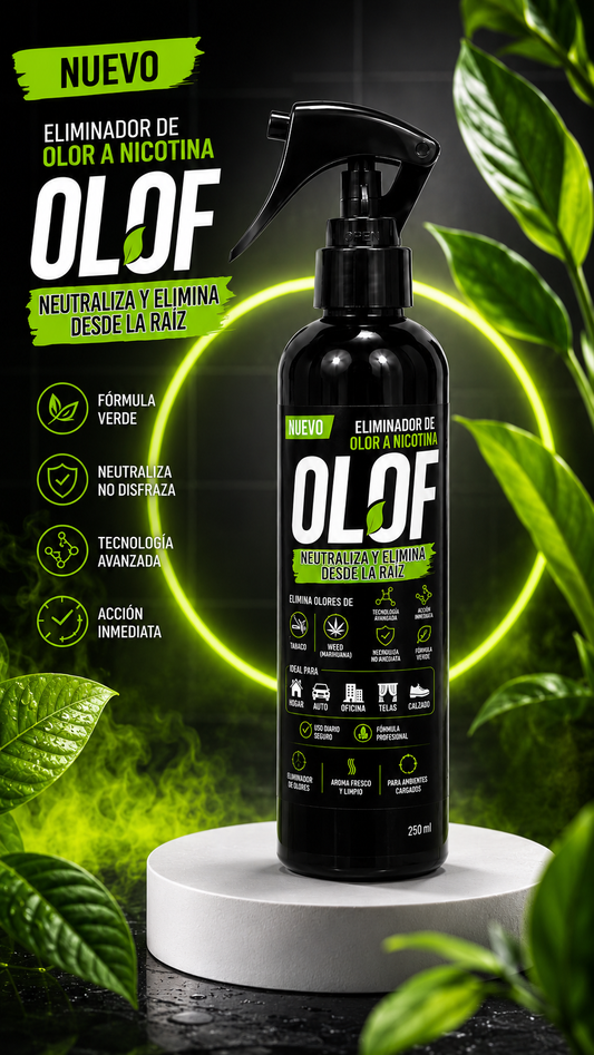 OLOF – Neutralizador de Olores Persistentes 250 ml (No los Disfraza, los Elimina)
