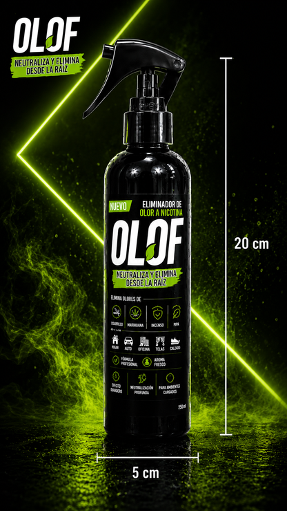 OLOF – Neutralizador de Olores Persistentes 250 ml (No los Disfraza, los Elimina)